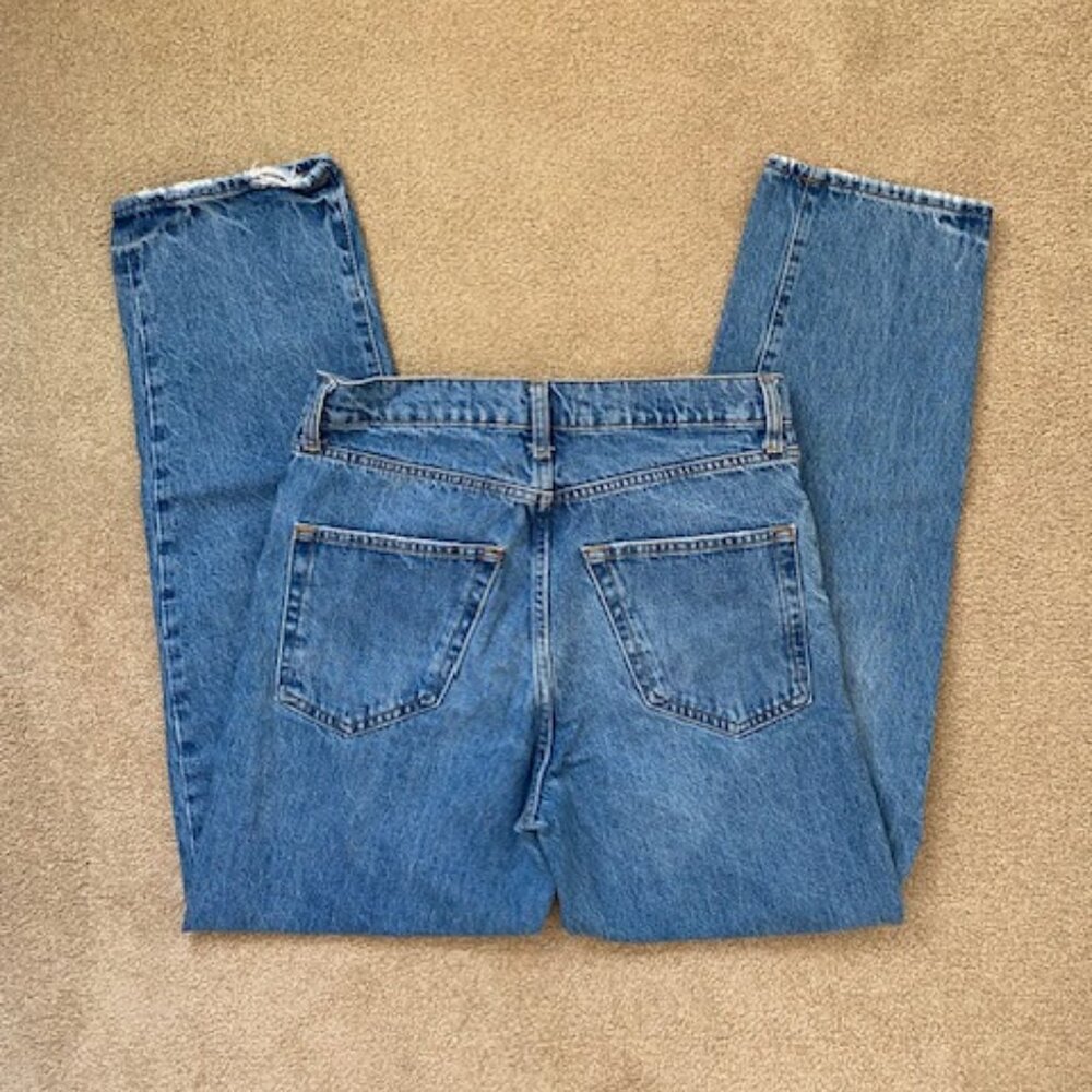 ZW ZARA WOMAN JEANS Washed effect Denim Button Fly RN 77302 - Picture 2 of 6